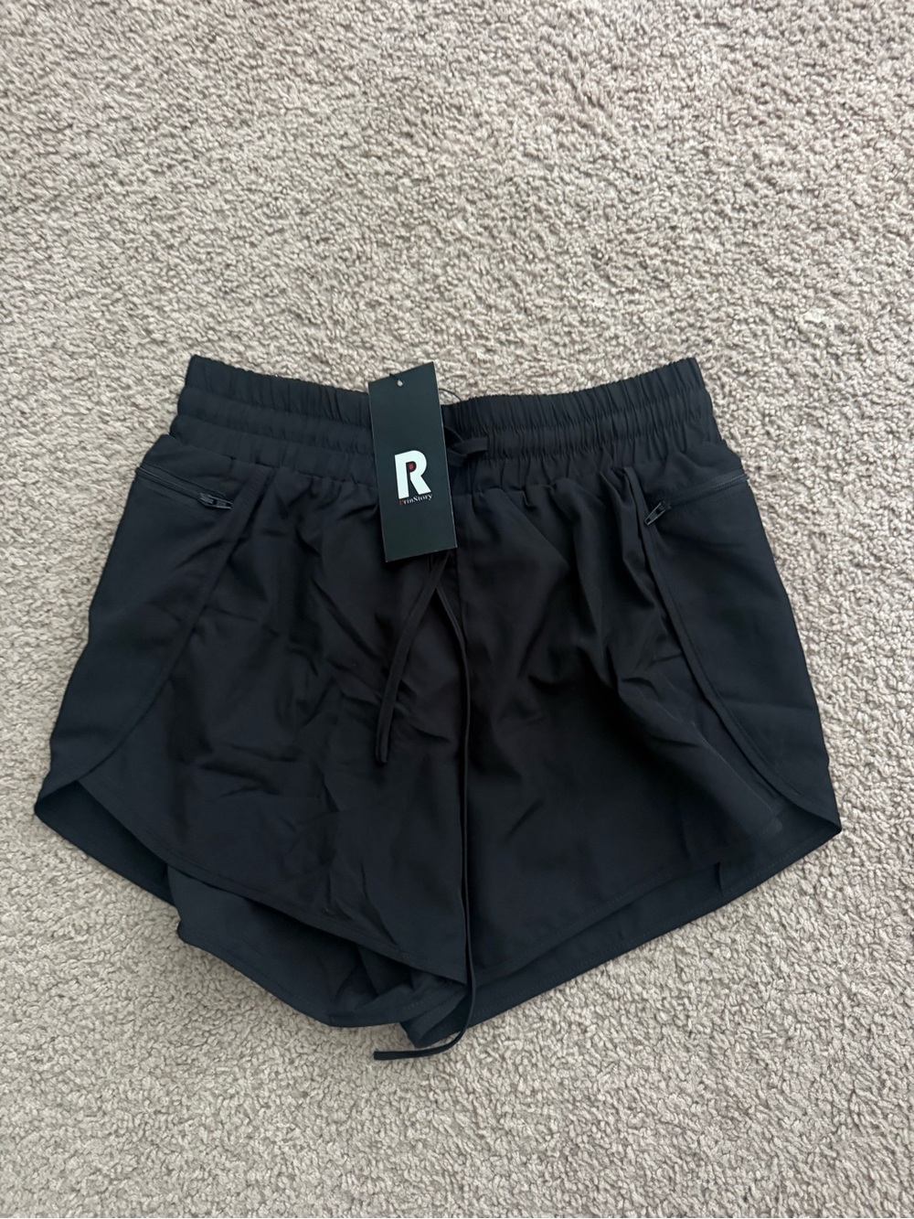 Essentials Black Women's Performance Running Shorts